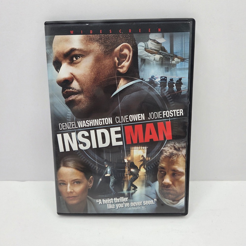 Inside Man DVD Widescreen Denzel Washington Clive Owen Spike Lee Thriller
